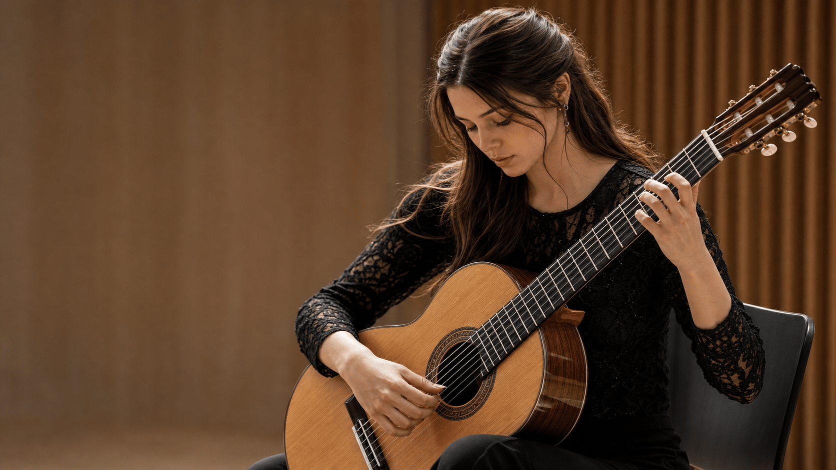 Laurel Harned with classical guitar