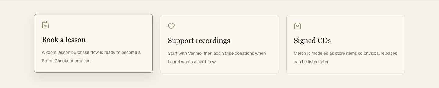 Homepage support cards with subtle hover polish
