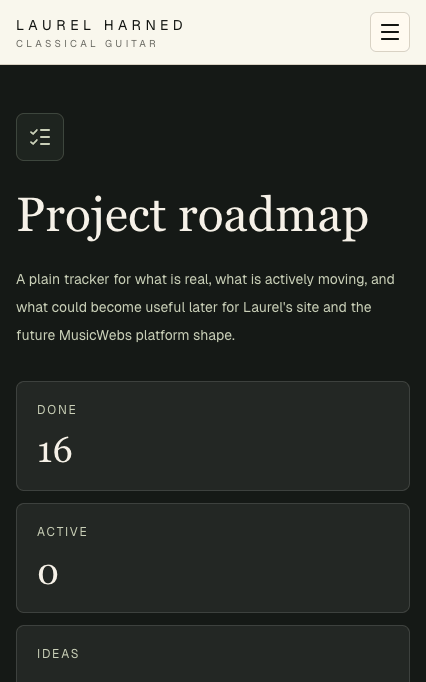 Roadmap with Maybe Later section