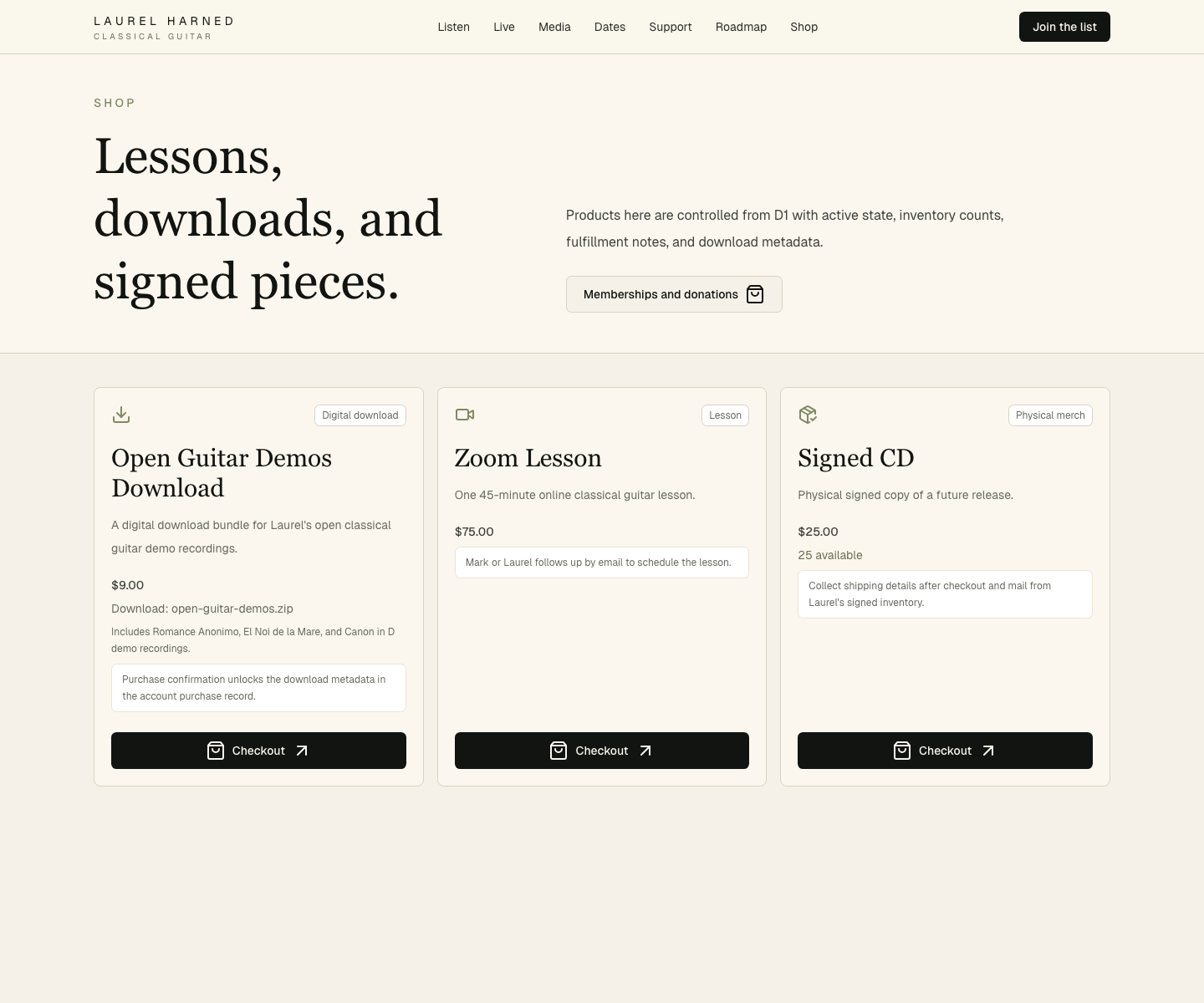 Shop feature flag and digital download workflow