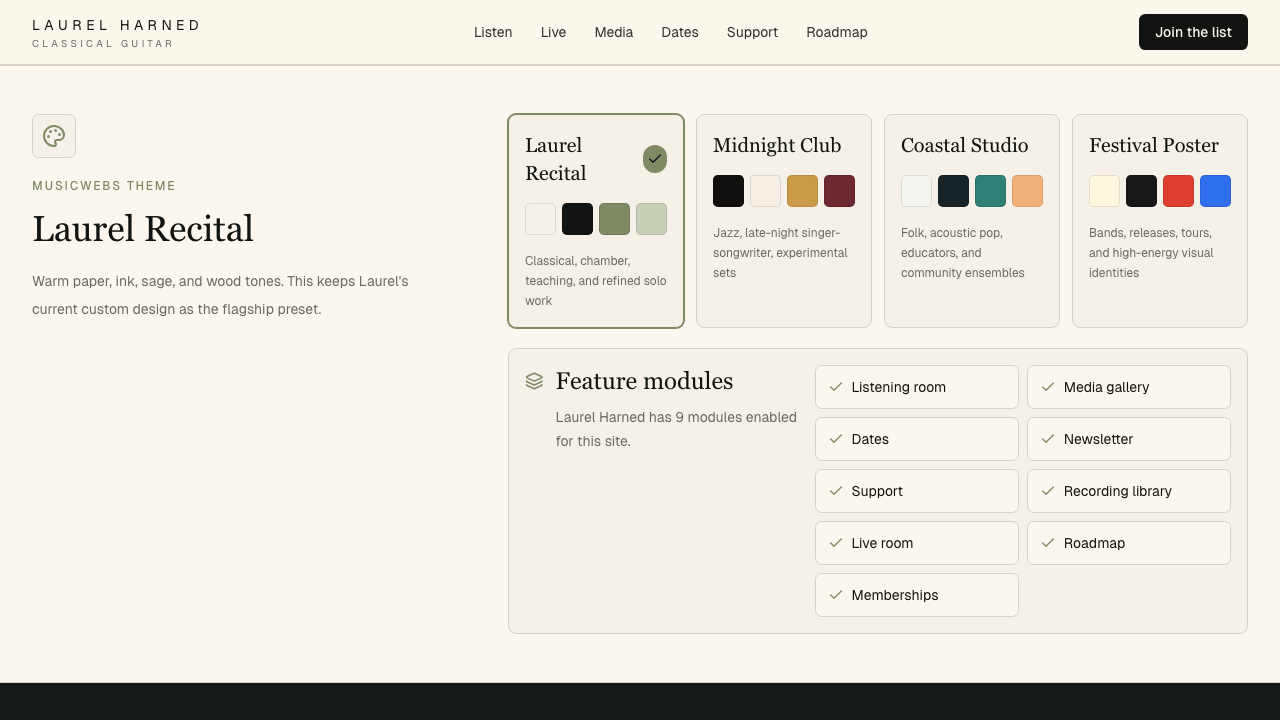 Fanful theme system preview